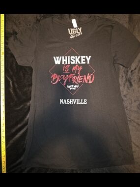 Ugly Wear "Whiskey Is My Boyfriend" Nashville Black Tee